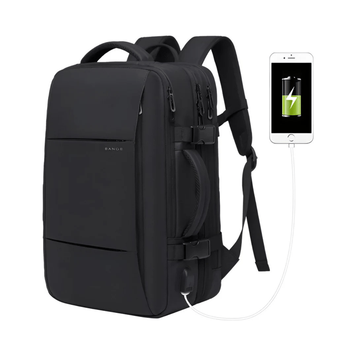 CarryQuest® - Reisrugzak Heren - 17.3" Laptop - Capaciteit 37L - Waterdicht - USB - Zwart