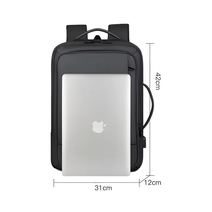 CarryQuest® - Rilibegan Heren Reistas Rugzak - Waterdicht - Laptop Rugzak - Zwart