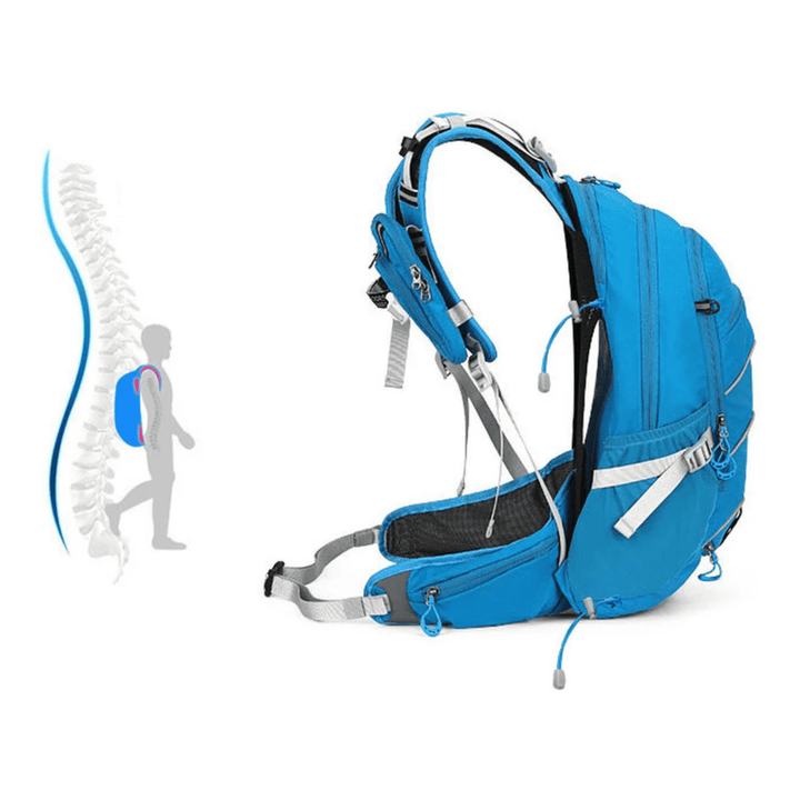 CarryQuest® - Rugzak 20L - Waterdicht - Intern - polyester materiaal - Blauw