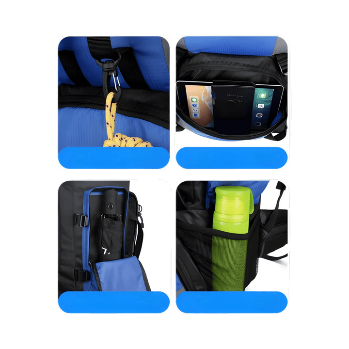 CarryQuest® - Rugzak - Voor - voor Outdoor - 90L - Rood