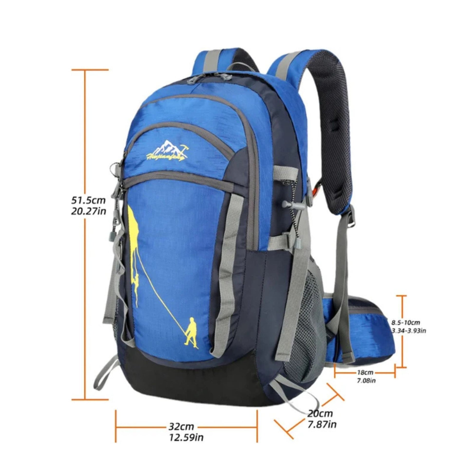 CarryQuest® - Rugzak - Waterzak - Wandel rugzak - Regenhoes - 35L - 2L - Waterzak Wandelen - BlauwCarryQuestsimple