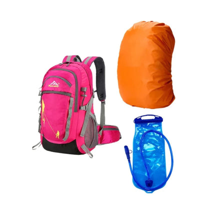 CarryQuest® - Rugzak - Waterzak - Wandel rugzak - Regenhoes - 35L - 2L - Waterzak Wandelen - Roze