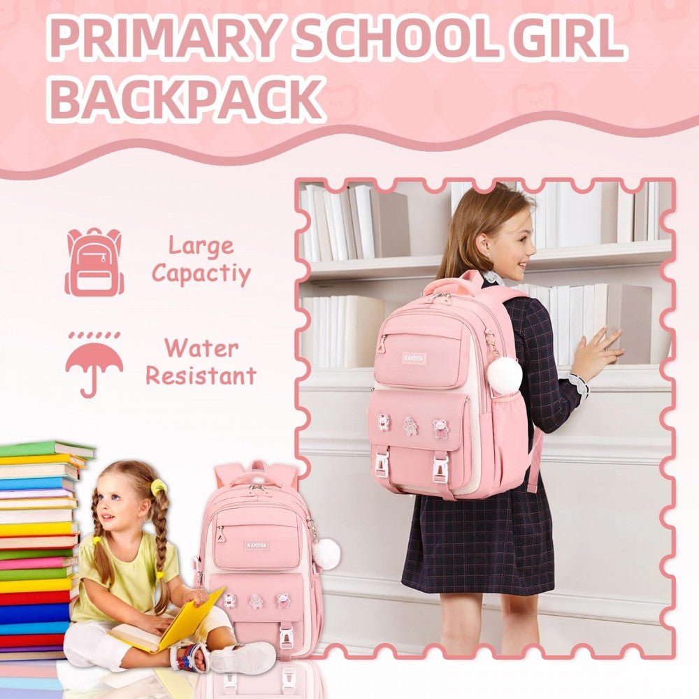 CarryQuest® Schattige Schoolrugzak - 20 - 35L - Nylon - Perfect voor Tieners en Studenten - Kawaii DesignCarryQuest