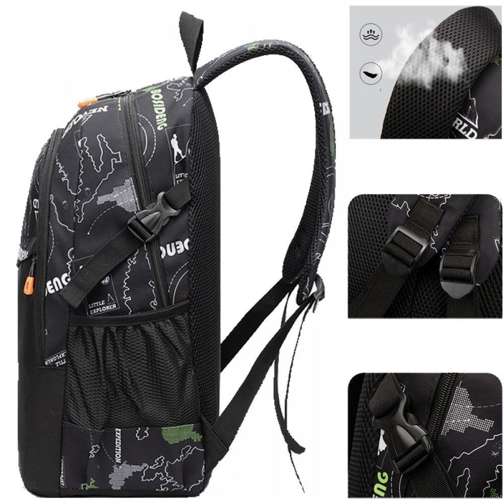 CarryQuest® Schoolrugzak Kinderen 4 - 9 Jaar – 20 - 35L – Comfortabel & Duurzaam – Trendy PrintsCarryQuest