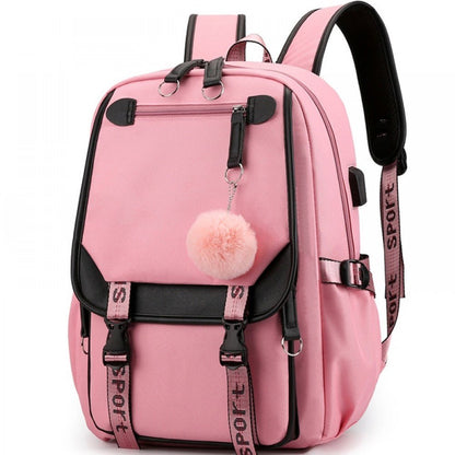 CarryQuest® Schoolrugzak - Lichtgewicht & Ruim - 20 - 35L - Trendy Design - Perfect voor Meisjes 4e - 6e KlasCarryQuest