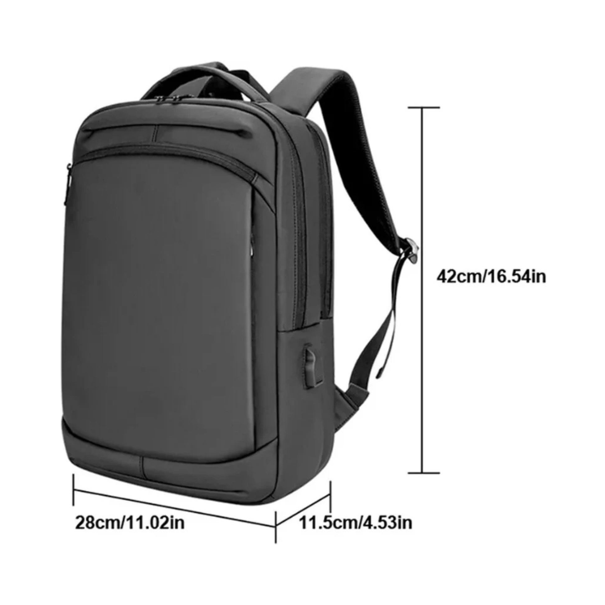 CarryQuest® - Schoolrugzak - Schooltas - School Rugzak - Meerdere Vakken - ZwartCarryQuestsimple