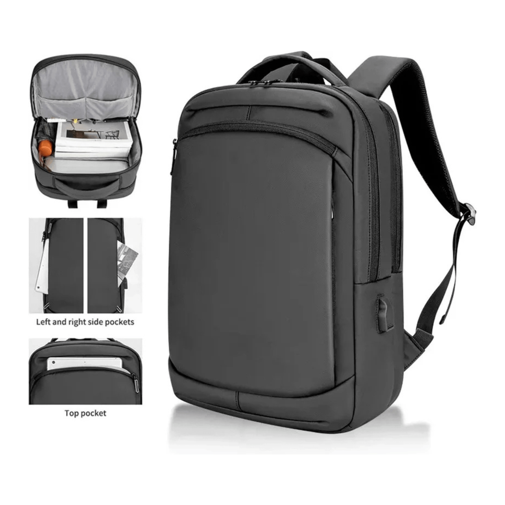 CarryQuest® - Schoolrugzak - Schooltas - School Rugzak - Meerdere Vakken - ZwartCarryQuestsimple
