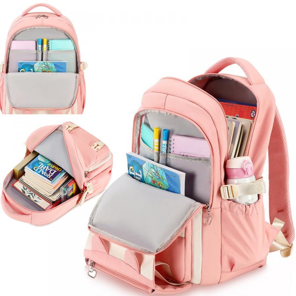 CarryQuest® Schoolrugzakset - Trendy & Ruim - Tienermeisjes - Lunchbox & PenCarryQuest