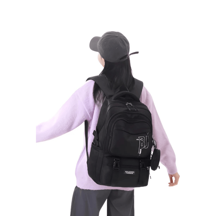 CarryQuest® - Schooltas Meisjes Jongens 7 - 12 Jaar - Basisschool Rugzak - Zwart