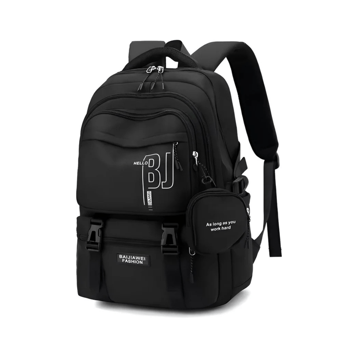 CarryQuest® - Schooltas Meisjes Jongens 7 - 12 Jaar - Basisschool Rugzak - Zwart
