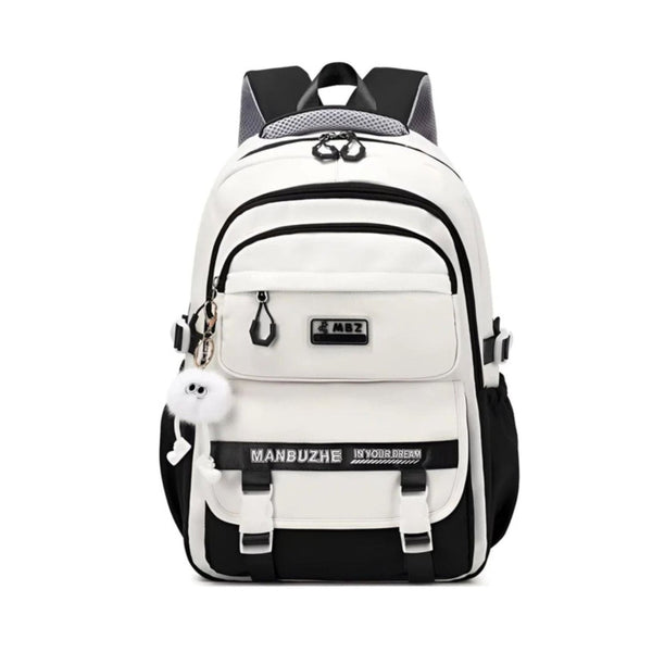 CarryQuest® - Schooltas Meisjes Jongens 7 - 12 Jaar - Duurzaam Nylon - Zwart