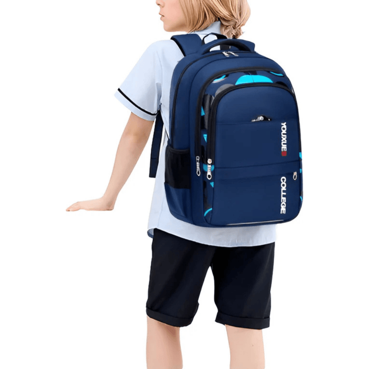 CarryQuest® - Schooltas - Waterdicht - Oxford - Ruim - Kinderen Schooltassen - Zwart
