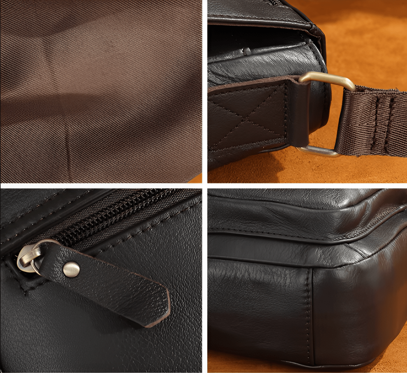 Carryquest® - Schoudertas - Echte Leder - Crossbody - Koerierstas - 2 kleurenCarryQuest