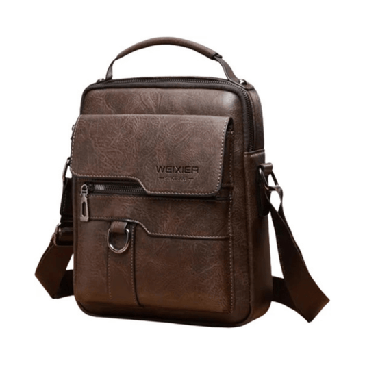 CarryQuest® - Schoudertas - Heren - PU - Leer - Stijlvol - Reizen - Donker BruinCarryQuestsimple