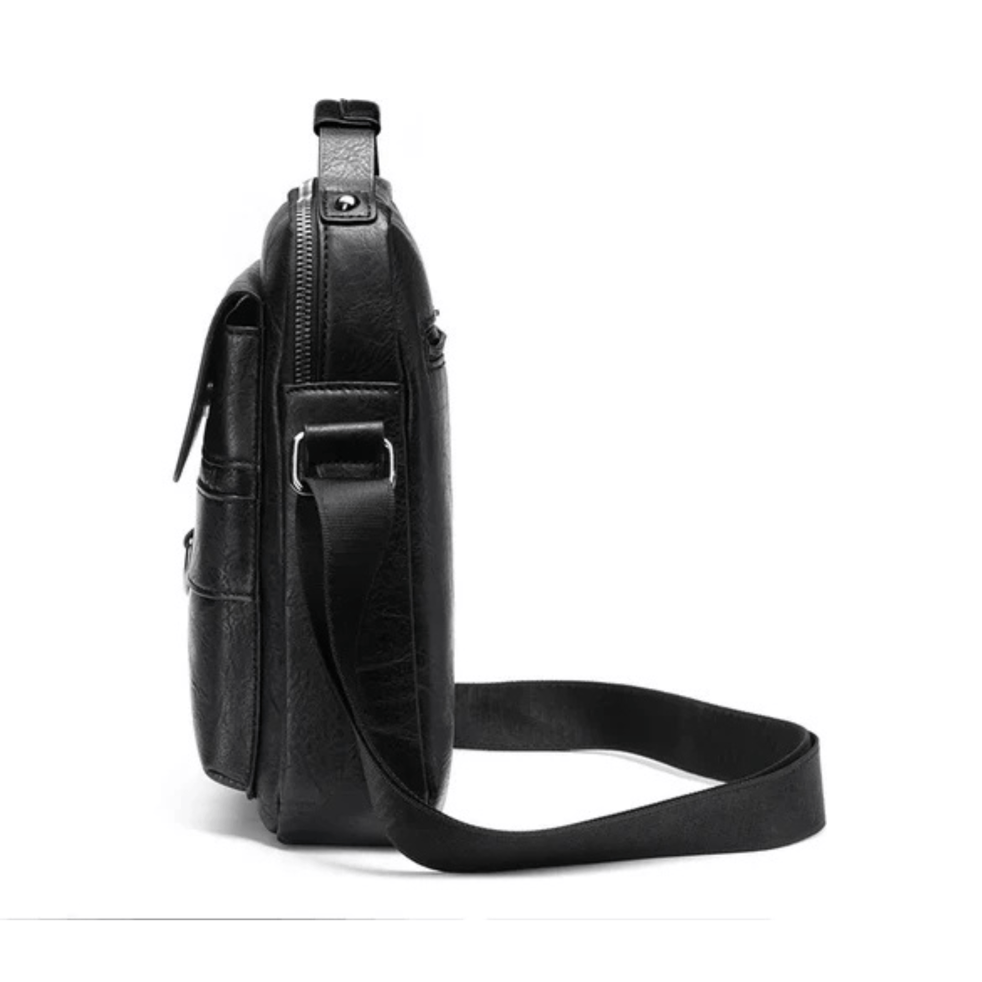 CarryQuest® - Schoudertas - Heren - PU - Leer - Stijlvol - Reizen - Donker Bruin