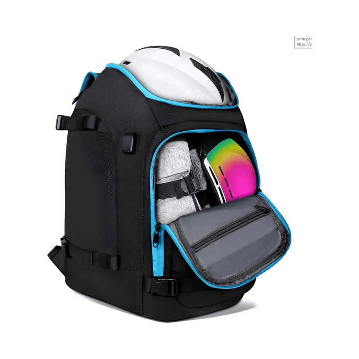 CarryQuest® - Ski - tas Outdoor Skiën - 50L - Grote Rugzak Unisex met Droog/Nat Scheiding - Waterdicht - Zwart