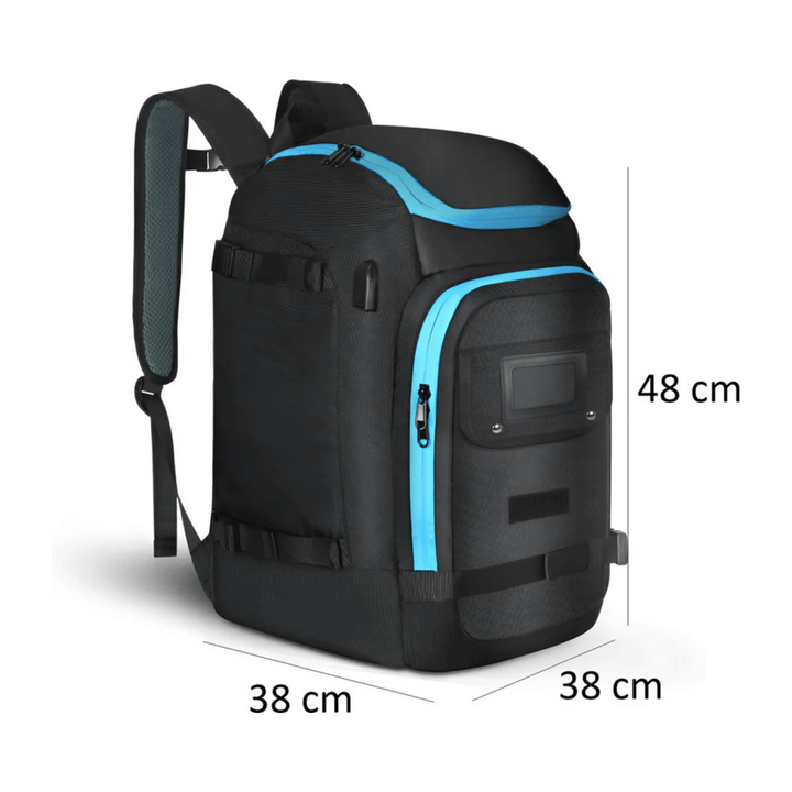 CarryQuest® - Ski - tas Outdoor Skiën - 50L - Grote Rugzak Unisex met Droog/Nat Scheiding - Waterdicht - Zwart