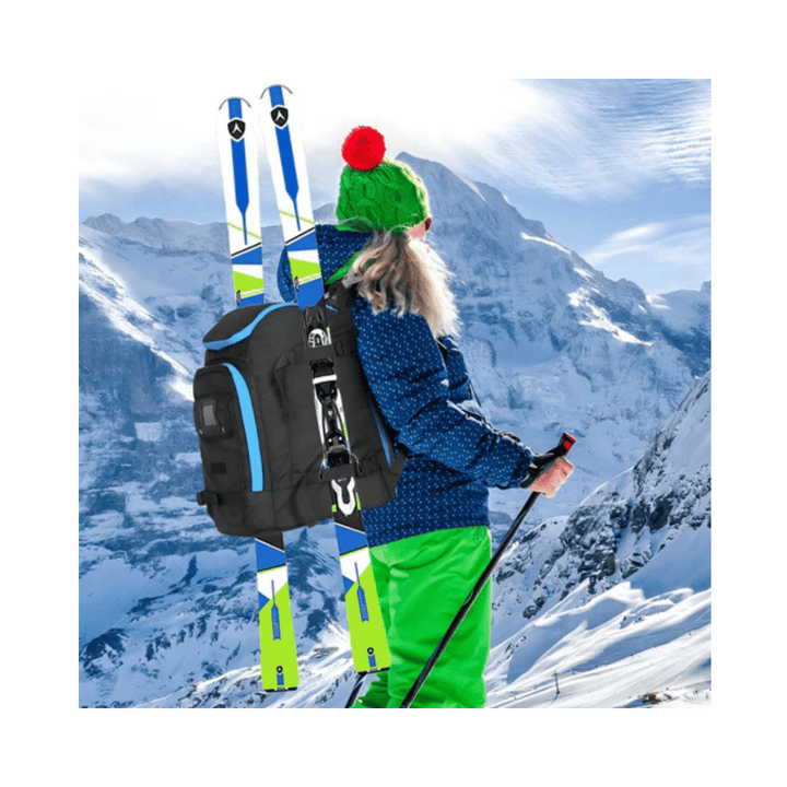 CarryQuest® - Ski - tas Outdoor Skiën - 50L - Grote Rugzak Unisex met Droog/Nat Scheiding - Waterdicht - Zwart