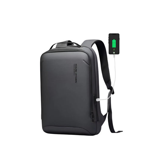 CarryQuest® Slanke laptoprugzak - USB oplaadpoort - DonkergrijsCarryQuestsimple