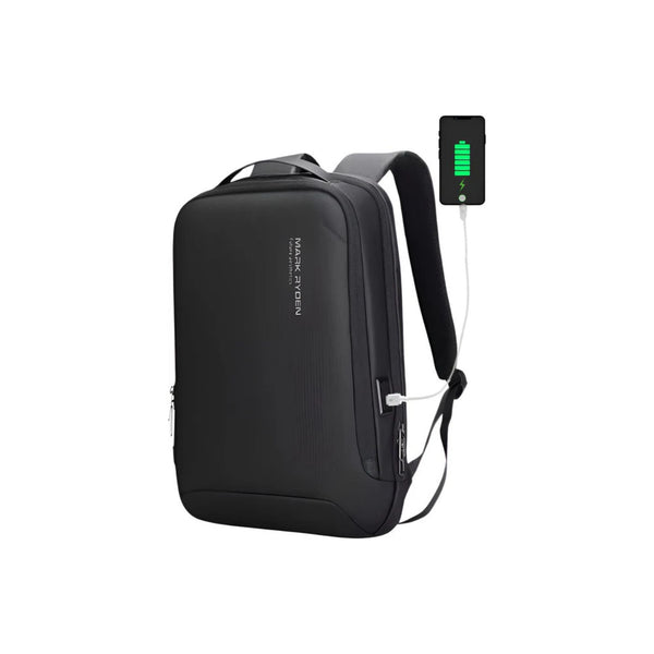 CarryQuest® Slanke laptoprugzak - USB oplaadpoort - Zwart