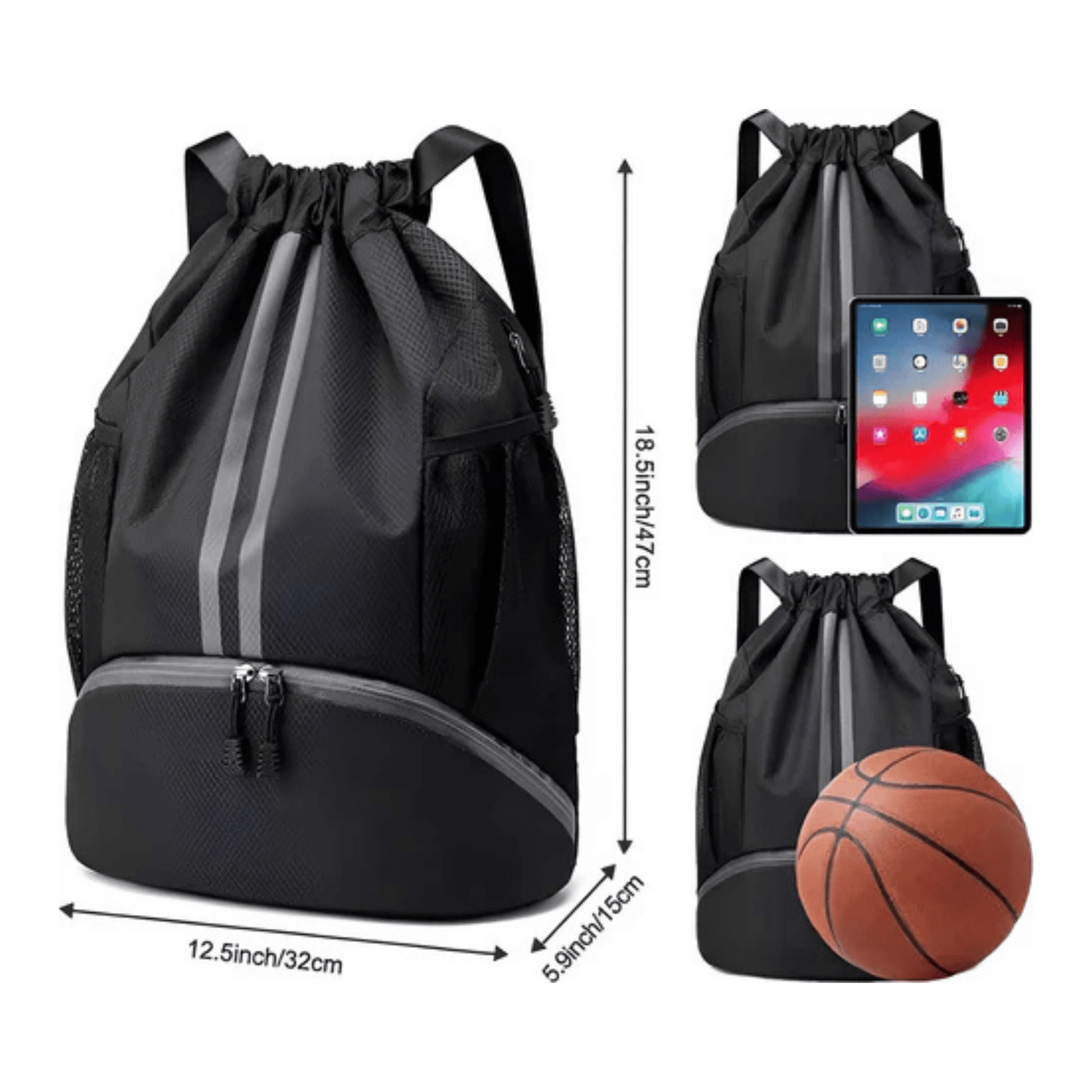 CarryQuest® - Sport Rugzak - Fitness Reizen - Waterdicht - 20L Capaciteit - ZwartCarryQuestsimple