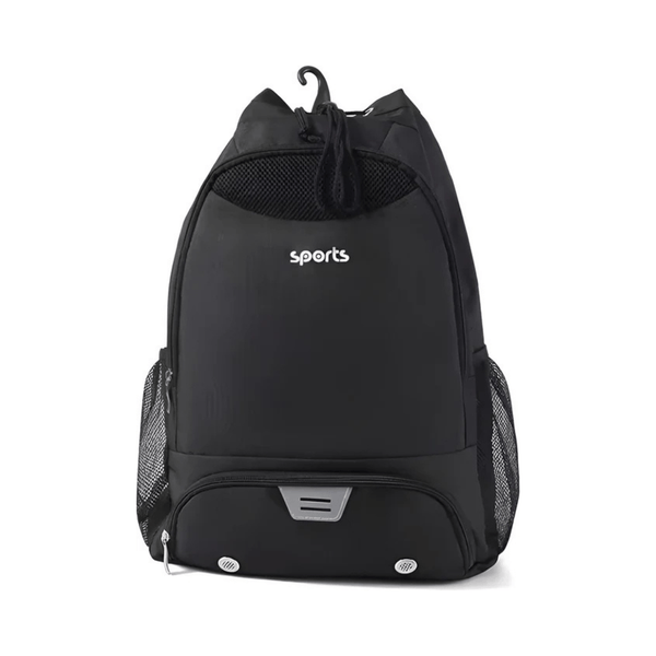 CarryQuest® - Sporttas met trekkoord Basketbalrugzak - Zwart