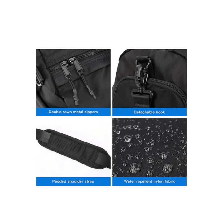 CarryQuest® - Sporttas - Waterdichte Sporttas Gym - Zwart