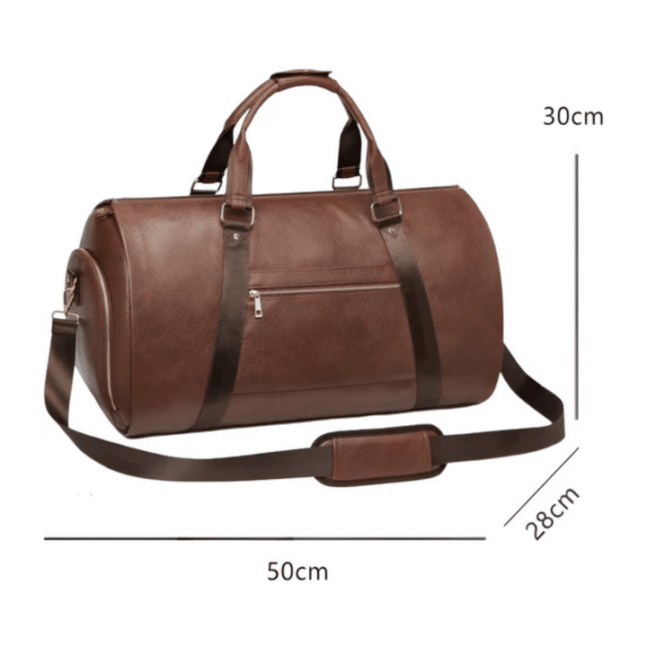 CarryQuest® - Suite Bag - PU Leder - Duffel Bag - Weekendtassen - Bruin