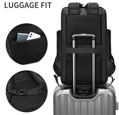 CarryQuest® Tech Pro Rugzak 36 - 55L – Waterdicht & Ademend – USB Oplaadfunctie – Perfect voor Reizen & SportenCarryQuest®Reis - /Weekendtas03