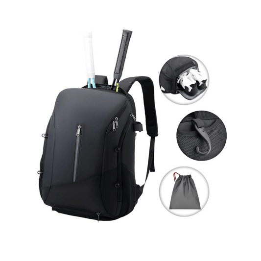 CarryQuest® - Tennisrugzak - Voetbalrugzak - Basketbalrugzak - ZwartCarryQuestsimple
