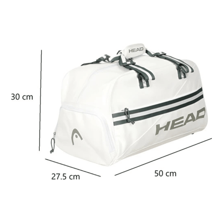 CarryQuest® - Tennistas - 40L - Wit - Schoenencompartiment - Squash - Tennis - Badminton - Wit