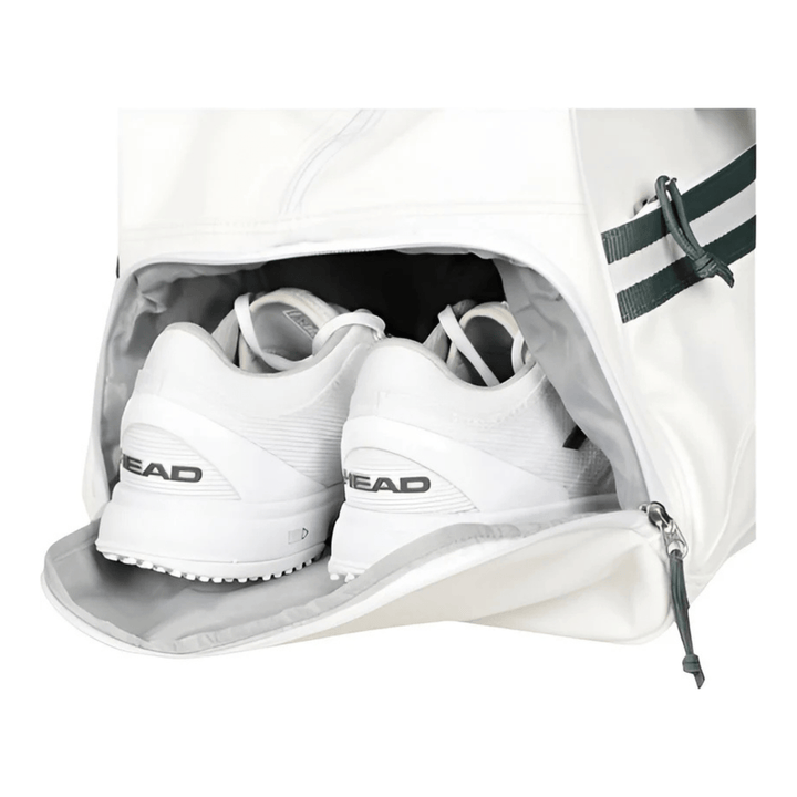 CarryQuest® - Tennistas - 40L - Wit - Schoenencompartiment - Squash - Tennis - Badminton - Wit
