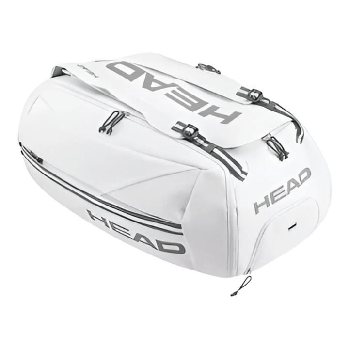 CarryQuest® - Tennistas - 40L - Wit - Schoenencompartiment - Squash - Tennis - Badminton - Wit
