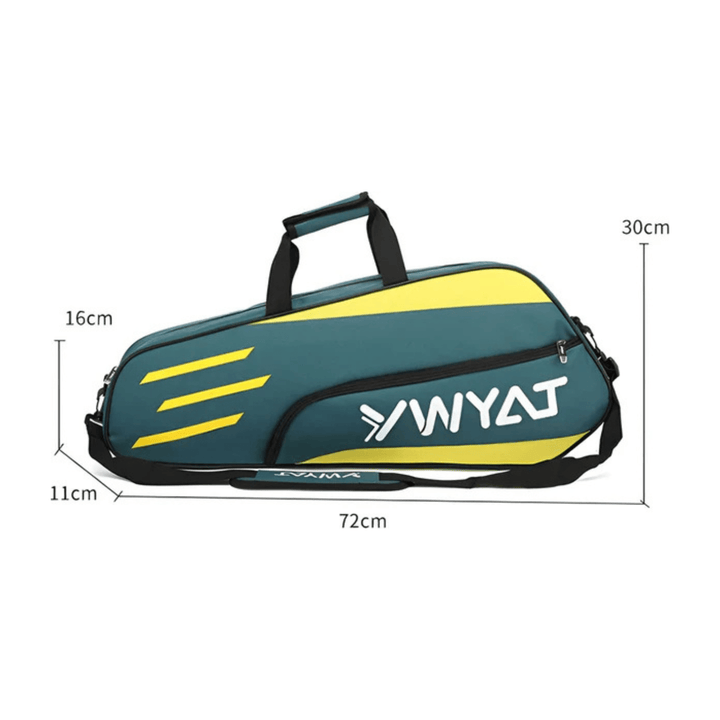 CarryQuest® - Tennistas - Badminton Tas - Groen/Geel