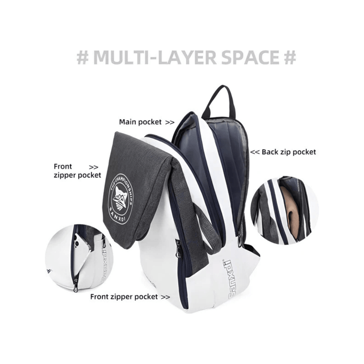CarryQuest® - Tennistas - Opvouwbare Tennis Rugzak - Squash - Badminton - Padel - Paars