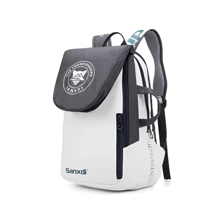 CarryQuest® - Tennistas - Opvouwbare Tennis Rugzak - Squash - Badminton - Padel - Wit