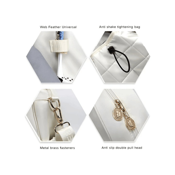 CarryQuest® - Tennistas - Sporttas - Racket - Zwart