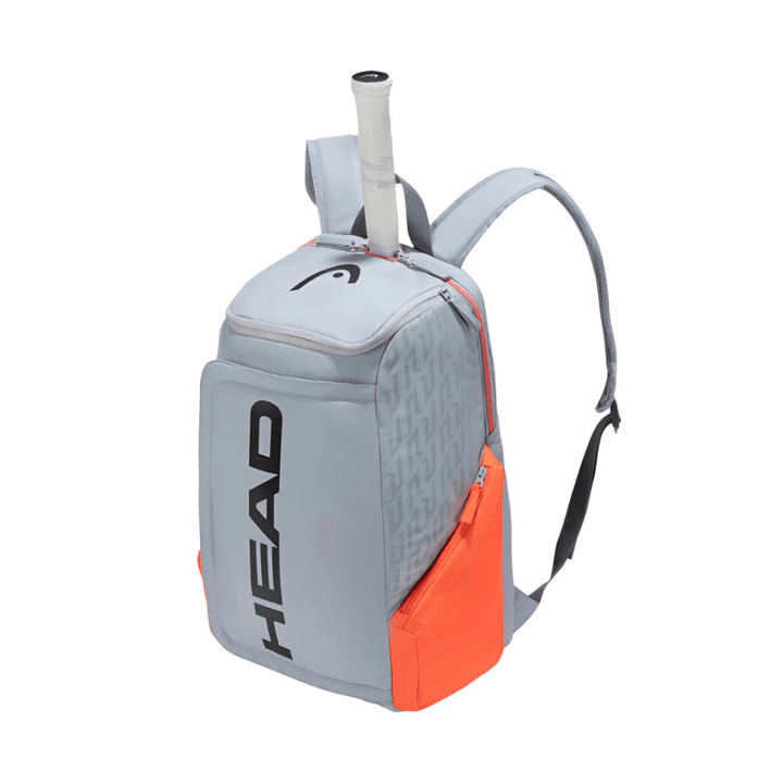 CarryQuest® - Tennistas - Tennis Schoudertas - 2 Rackets + Schoenen + Accessoires - Grijs/Oranje