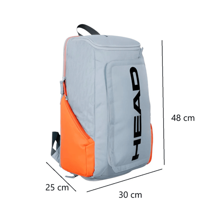CarryQuest® - Tennistas - Tennis Schoudertas - 2 Rackets + Schoenen + Accessoires - Grijs/Oranje