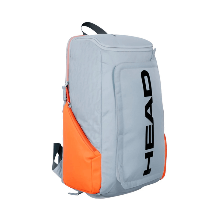 CarryQuest® - Tennistas - Tennis Schoudertas - 2 Rackets + Schoenen + Accessoires - Grijs/Oranje