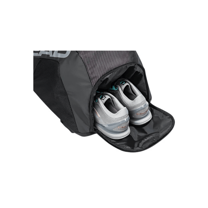 CarryQuest® - Tennistas - Tennis Schoudertas - 2 Rackets + Schoenen + Accessoires - Zwart