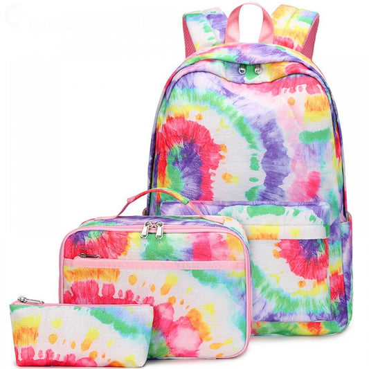 CarryQuest® Tienermeisjes Schoolrugzak Daisy – Stijlvol & Ruim – Waterdicht Polyester – Inclusief LunchtasCarryQuest