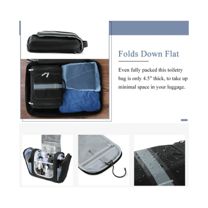 CarryQuest® - Toilettas - Toilettassen - Reistas - Waterdicht - PVC - Transparant - Stijlvol - Grijs