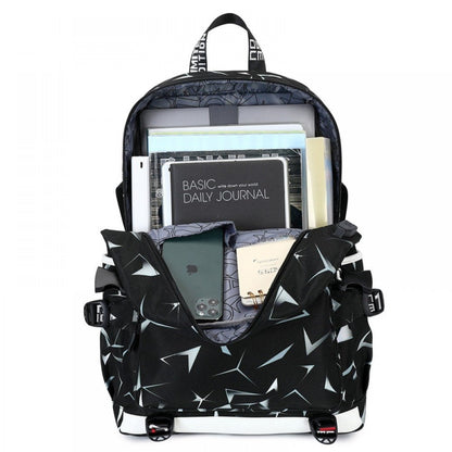 CarryQuest® Transparante Rugzak – Duurzaam PVC – Graffiti Design – Perfect voor StudentenCarryQuest