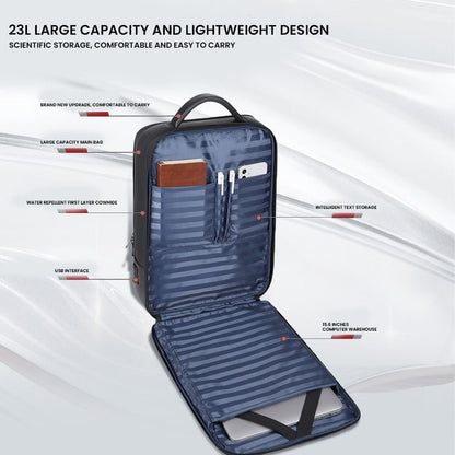 CarryQuest® Uitbreidbare Rugzak - 20 - 35L - Waterbestendig Leer - Perfect voor Werk & WeekendCarryQuest®simpleNiet Klaar