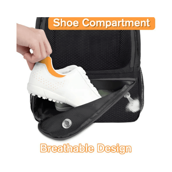 CarryQuest® - Ultieme Voetbaltas - Basketbalrugzak - Waterdicht - Zwart