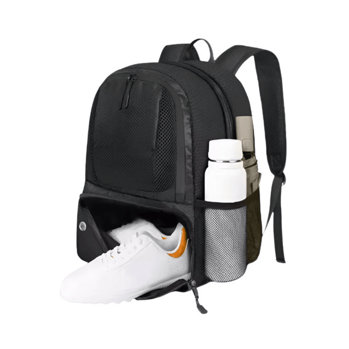 CarryQuest® - Ultieme Voetbaltas - Basketbalrugzak - Waterdicht - Zwart