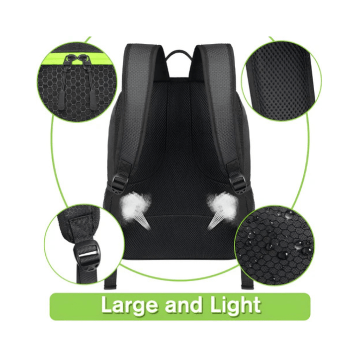 CarryQuest® - Ultieme Voetbaltas - Basketbalrugzak - Waterdicht - Zwart