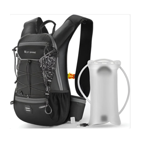 CarryQuest® - Ultralicht 16L Backpack - 2L Knob TPU Water Bag - Waterbestendig - Wandelrugzak - Grijs