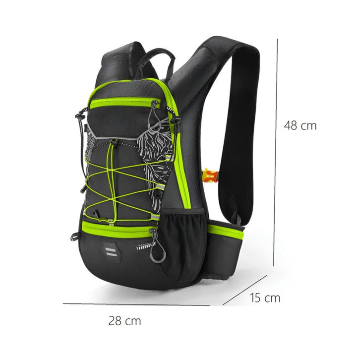 CarryQuest® - Ultralicht 16L Backpack - 2L PEVA Water Bag - Waterbestendig - Wandelrugzak - Geel